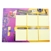 NotYaz 29x21 50 Yaprak 6 Blok Başarı Haftalık Planlayıcı Kedili Sinema (BH-3631) thumbnail 1