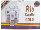 Bio Rio Keratin Gold 700 ml + 700 ml Saç Kremi + 700 ml Şampuan Brezilya Fönü 5 Ay Kalıcı - 1