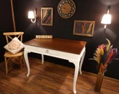 Wooding Mobilya 100 Cm Çekmeceli Masif Beyaz Ceviz Çalışma Masası - 3