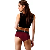 Yohannes Club, Kadın Lastik Kemerli Boyshort-Boxer Külot, Çoklu Renk, Çoklu Paket, 5'li Paket thumbnail 3