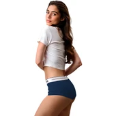 Yohannes Club, Kadın Lastik Kemerli Boyshort-Boxer Külot, Çoklu Renk, Çoklu Paket, 5'li Paket thumbnail 8