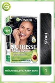 Garnier Nutrisse 1.0 Siyah Besleyici Kalıcı Krem Saç Boyası - 1