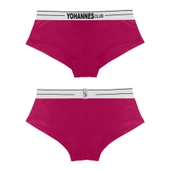 Yohannes Club, Kadın Lastik Kemerli Boyshort-Boxer Külot, Çoklu Renk, Çoklu Paket, 5'li Paket thumbnail 7