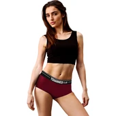 Yohannes Club, Kadın Lastik Kemerli Boyshort-Boxer Külot, Çoklu Renk, Çoklu Paket, 5'li Paket thumbnail 2