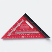 170 mm 17 cm Alüminyum Üçgen Cetvel Marangoz Gönye Metal Gövde Açılı Ölçüm Ahşap Hassas Gönye thumbnail 7