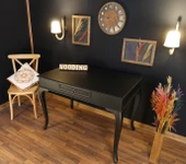 Wooding Mobilya 110 Cm Çekmeceli Masif Siyah Çalışma Masası thumbnail 3