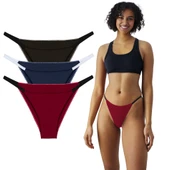 YohannesClub, Kadın, Brazilian String Külot, Nazik Dikiş ve Rahat Kesim, Çoklu Paket thumbnail 3