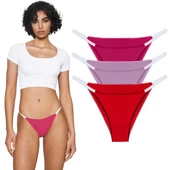 YohannesClub, Kadın, Brazilian String Külot, Nazik Dikiş ve Rahat Kesim, Çoklu Paket thumbnail 5