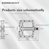 Kereachy 3 Rulmanlı Ultralight Alüminyum Alaşımlı Mtb Bmx Geniş Platform Bisiklet Pedalı Kırmızı thumbnail 3