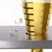 3 Parça Kademeli Matkap Ucu Paslanmaz Uç Alüminyum Sac Demir Delme Seti thumbnail 5