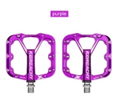 Kereachy 3 Rulmanlı Alüminyum Alaşımlı Mtb Freeride Bmx Geniş Platform Bisiklet Pedalı Mor thumbnail 1