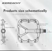 Kereachy 3 Rulmanlı Alüminyum Alaşımlı Mtb Freeride Bmx Geniş Platform Bisiklet Pedalı Kırmızı thumbnail 4