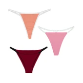 Yohannes Club Kadın, 3'lü String Set, Renk Seçenekli, Çoklu Paket thumbnail 6