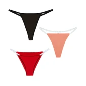 Yohannes Club Kadın, 3'lü String Set, Renk Seçenekli, Çoklu Paket thumbnail 5