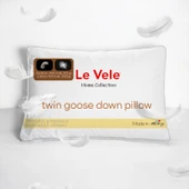 Le Vele İkiz Kaz Tüyü Körüklü Yastık - 50x70 cm - Beyaz thumbnail 1