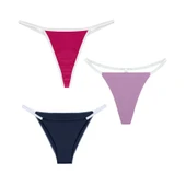 Yohannes Club Kadın, 3'lü String Set, Renk Seçenekli, Çoklu Paket thumbnail 7