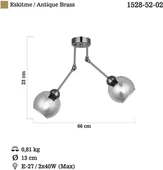 Pore 2'li Antik Lak Plafonyer thumbnail 3