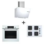 Bosch Ankastre Set HBF534EW3T, POP7C2P30O, DWK66PJ20T - 1