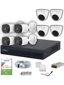 Dahua 8 Kameralı 20 Metre Gece Görüşlü Full HD Güvenlik Kamera Seti thumbnail 1