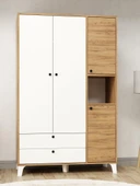 Kuzeylife 4 Kapaklı 6 Raflı Ekstra Derin Gardrop-52 cm Derinlik - 2