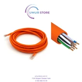 Cat 6 5m RJ45 Uçlu Jacklı Ethernet Kablosu Halojensiz Yüksek Performanslı Network Çözümü - 1