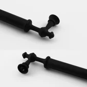 Lüks Metal Kulp Melis (224 mm - 22.4 cm) Siyah Mobilya Mutfak Çekmece Dolap Dolabı Kulbu Kulpları thumbnail 4