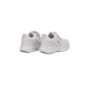Unisex Çocuk Beyaz Cırtlı Bağcıklı Sneaker Günlük Rahat Spor Ayakkabı - 2