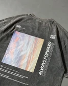 1989 Acid Wash Back Print Oversize Tişört - 3