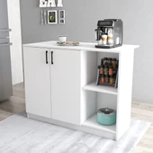Tanmob MTD0501 Ada Mutfak 120 cm Kapaklı Raflı Beyaz - 2