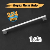 Gölcük Beyaz Renk Metal Kulp 224 Mm-22.4 Cm Mobilya Çekmece Mutfak Dolabı Dolap Kulpları Kulbu Kulpu thumbnail 1