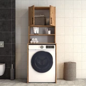 2 Kapaklı Raflı Çamaşır Makinesi Dolabı Çam - BDL0602 - 3