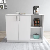 Tanmob MTD0501 Ada Mutfak 120 cm Kapaklı Raflı Beyaz - 3