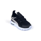 Unisex Bebe Siyah Beyaz Işıklı Bağcıksız Rahat Kalıp Sneaker Spor Ayakkabı thumbnail 3