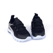 Unisex Bebe Siyah Beyaz Işıklı Bağcıksız Rahat Kalıp Sneaker Spor Ayakkabı thumbnail 2