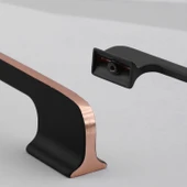 Afyon (224 mm - 22.4 cm) Siyah Rose Metal Mobilya Mutfak Çekmece Dolap Dolabı Kulbu Kulpu Kulpları thumbnail 4