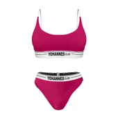 Yohannes Club, Kadın Pamuklu İç Çamaşırı Takımı ( Bralet- Lastik Kemerli Bikini), Renk Seçenekli thumbnail 5