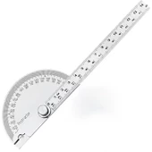 90x150 Mm Paslanmaz Çelik 180° Derece Çok Fonksiyonlu Marangoz Aleti Gönye Açı Ölçer Cetvel İletki thumbnail 1