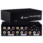 Powermaster AV-104 4 Port Video Audio Splitter thumbnail 1