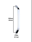 Şahin Krom Alüminyum Dolap Kulpu Mobilya ve Mutfak Dolap Kulpu(17MM)(KROM)(ALÜMİNYUM) Krom 160mm 160mm - 4 ADET thumbnail 3