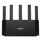 Everest EWR-X3000MBPS-V1 X3000Mbps Dualband 5*6dBi 1 Wan Port + 3 Lan Port Wi-Fi 6 Wisp+Ap+Repeater Destekli Kablosuz Wifi Router thumbnail 1