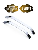 Şahin Krom Alüminyum Dolap Kulpu Mobilya ve Mutfak Dolap Kulpu(17MM)(KROM)(ALÜMİNYUM) Krom 160mm 160mm - 4 ADET thumbnail 1