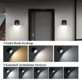 Ledx AL-SK-BD80A Çift Yönlü Kumandalı Duvar Aplik Çalışma Lambası 3000K-4000K-6500K thumbnail 2