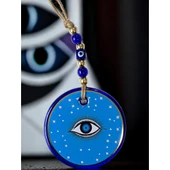 Açık Mavi Yıldız İşlemeli Göz Model Duvar Süsü Nazar Boncuklu Duvar Dekoru thumbnail 1