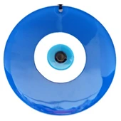 Cam Nazar Boncuklu Mavi Renk 20 Santimetre El Yapımı Duvar Süsü thumbnail 1