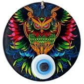 Efsane Baykuş 15 Santimetre Füzyon Cam Duvar Süsü thumbnail 1