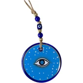 Açık Mavi Yıldız İşlemeli Göz Model Duvar Süsü Nazar Boncuklu Duvar Dekoru thumbnail 2