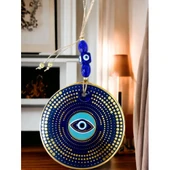 Altın Puantiyeli Nazar Boncuk Gözlü Duvar Süsü thumbnail 4