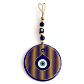 Altın Sarısı Yaldızlı Damla Göz Modelli Cam Duvar Süsü thumbnail 1