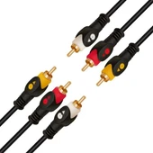 Elektromer 3 RCA - 3 RCA 20 Metre Kablo - 1