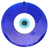 Mavi Cam Nazar Boncuklu 20 Santimetre El Yapımı Duvar Süsü thumbnail 3